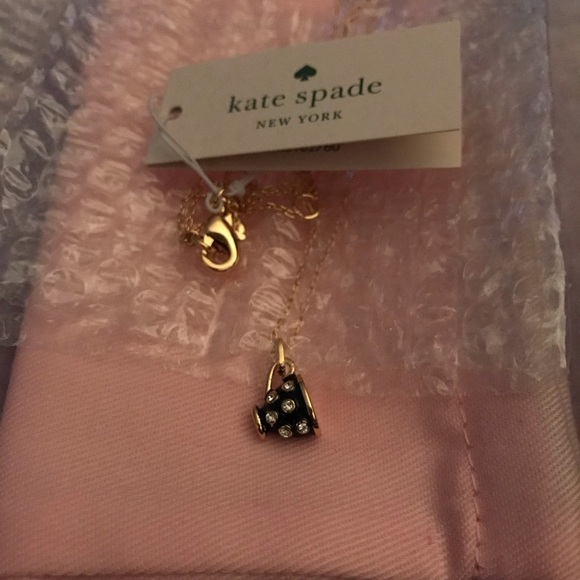 Kate Spade NWT Alice in Wonderland Teacup Mini Pendant Necklace - Picture 6 of 9